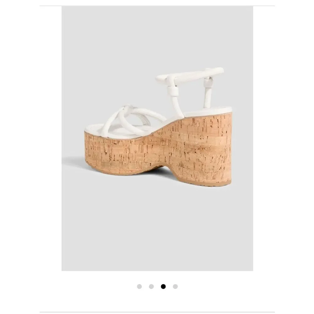 GIANVITO ROSSI Alma knotted leather platform sandals